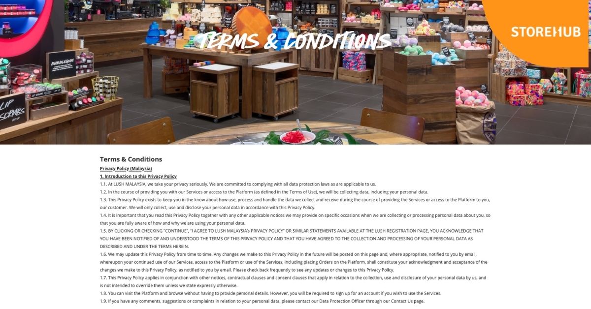 Terms & Conditions of an online business