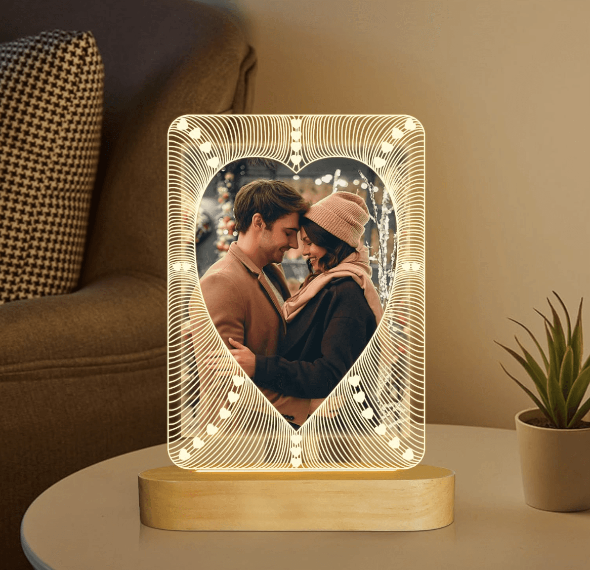 Attivolife Light up 6-inch Photo Heart Frame