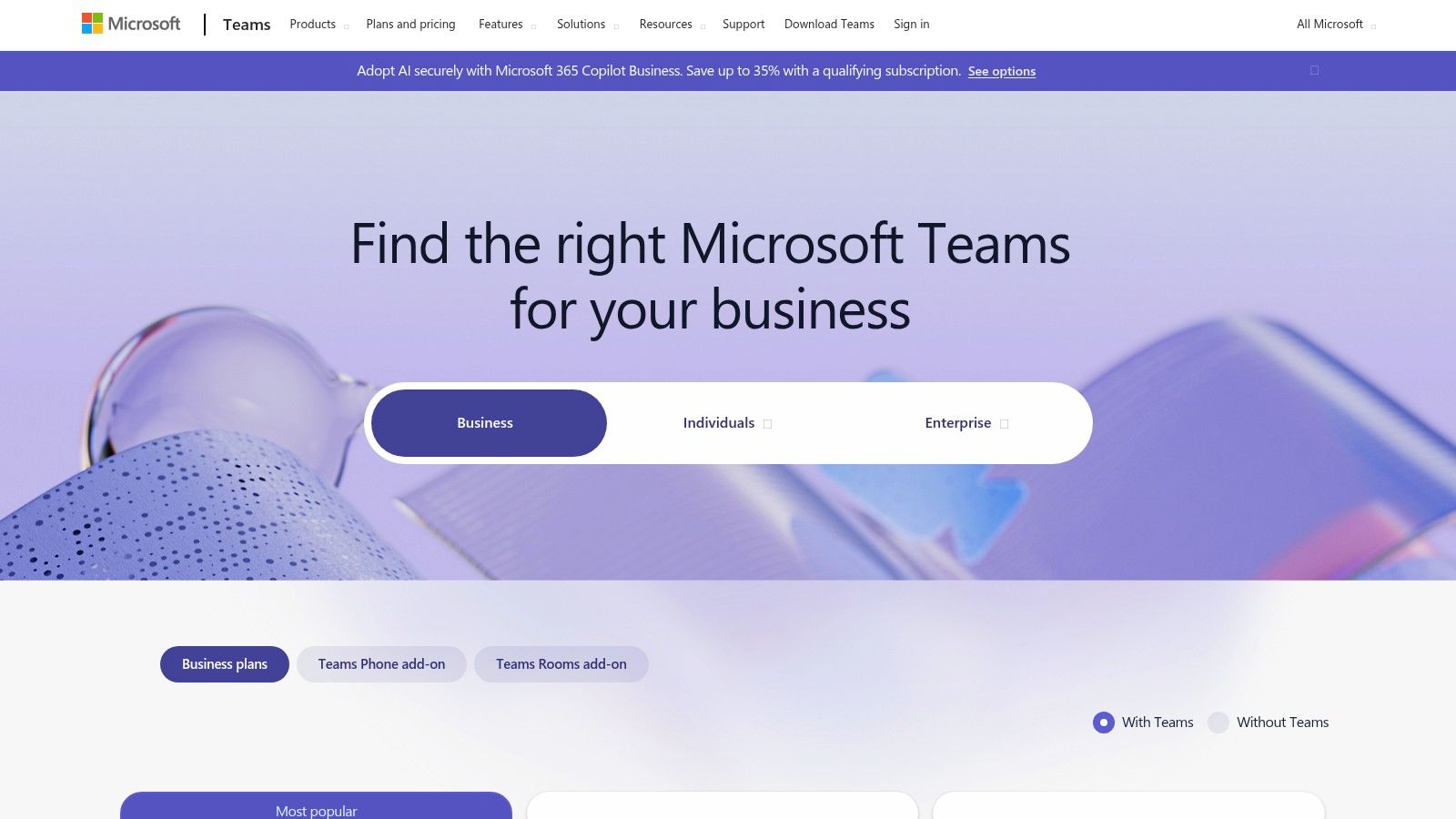 Microsoft Teams pricing and plans