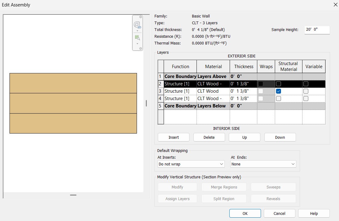 screenshot of revit assembly