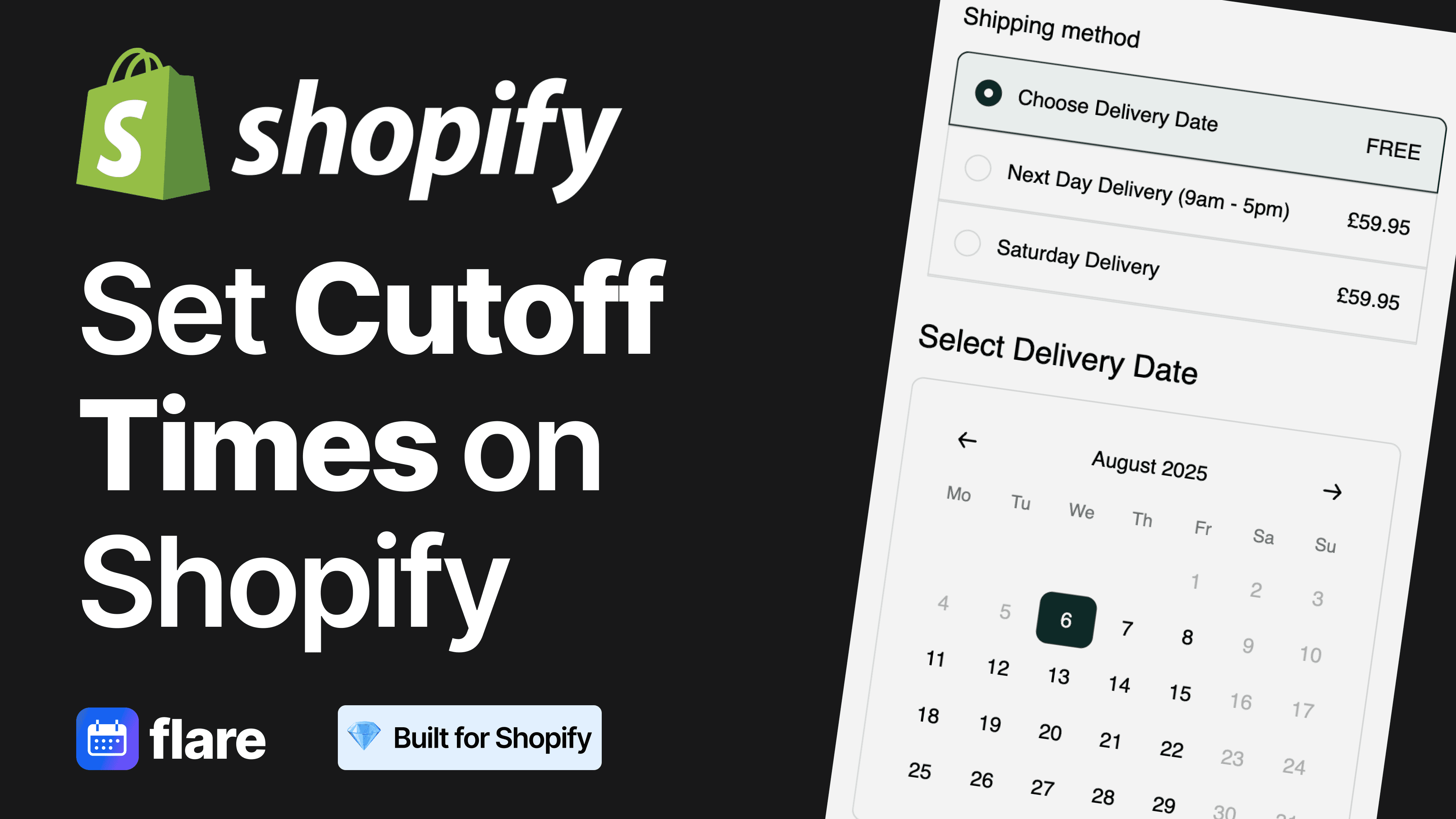 Set Cut off Times for Delivery on Shopify