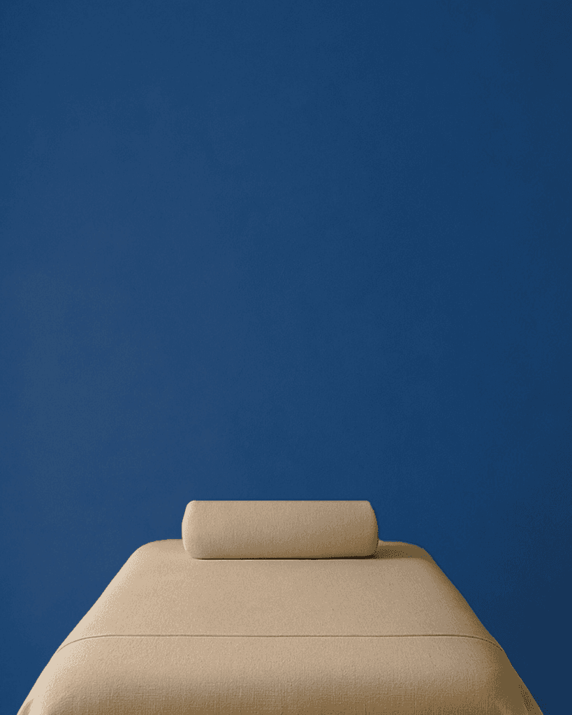 Person receiving a back massage