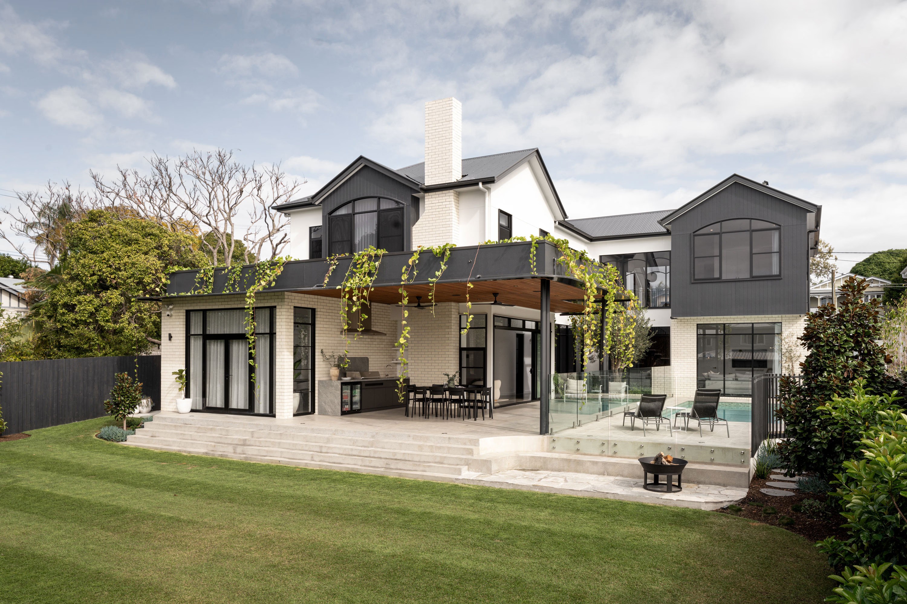 Front facade of Jacaranda House in. Brisbane