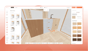 Change materials in 3D Tiny House Designer software