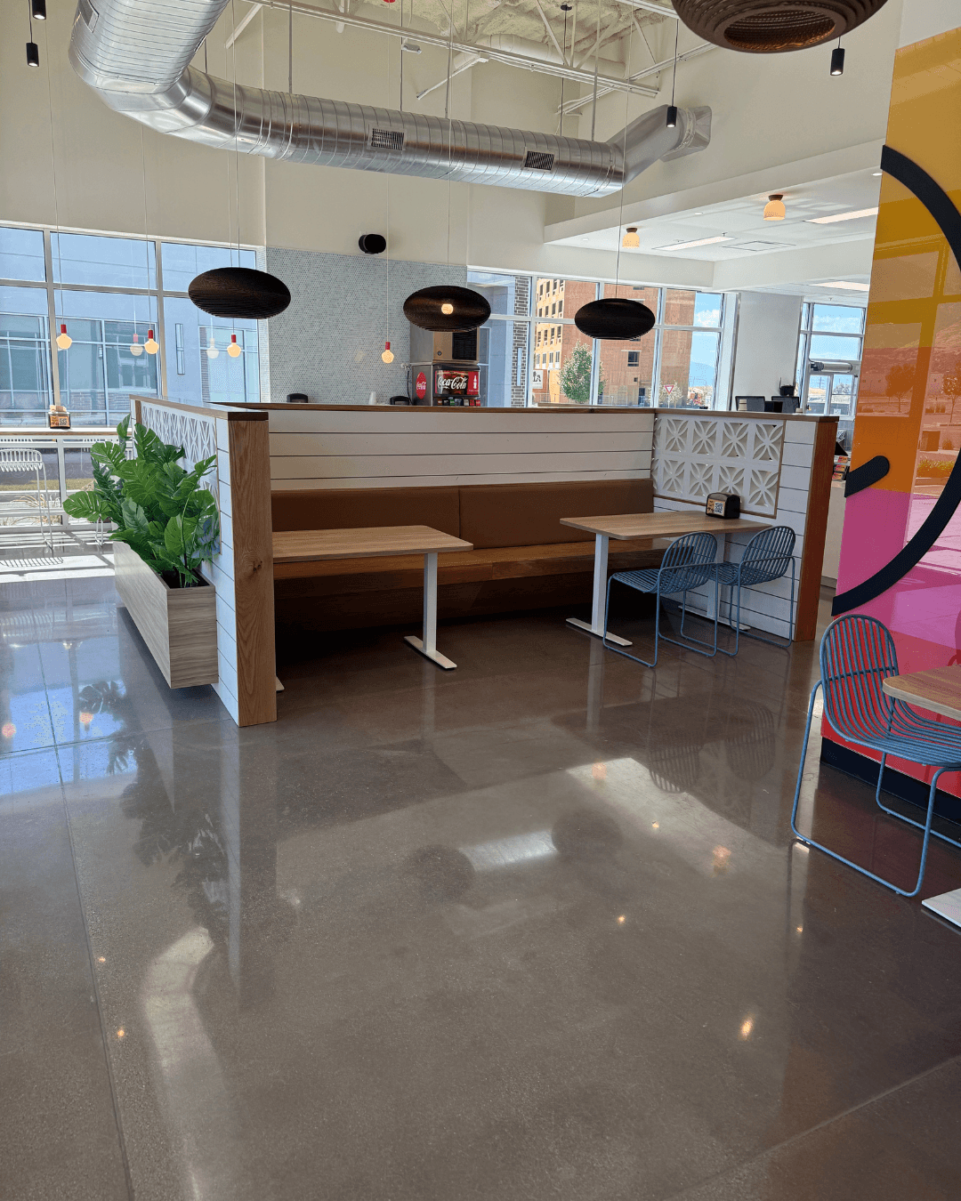 Professional Concrete Coating in Business done by Elevated Coatings