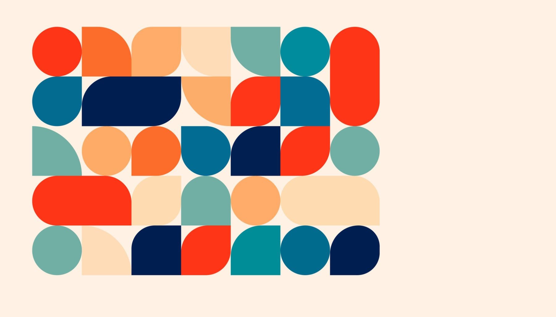 Colorful geometric pattern used as a hero image for an article on how to make a career change at any age, with resume and cover letter tips.