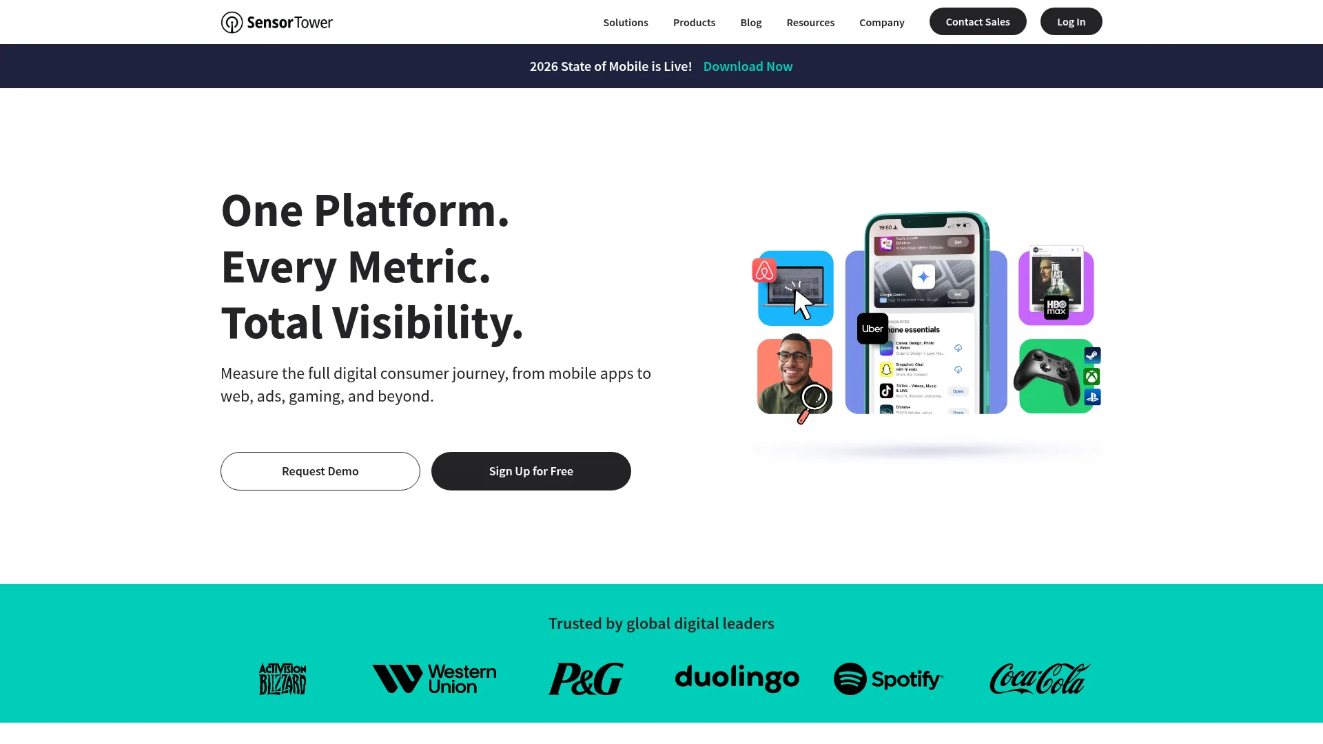 Sensor Tower ASO analytics platform showing competitive app store data and keyword rankings