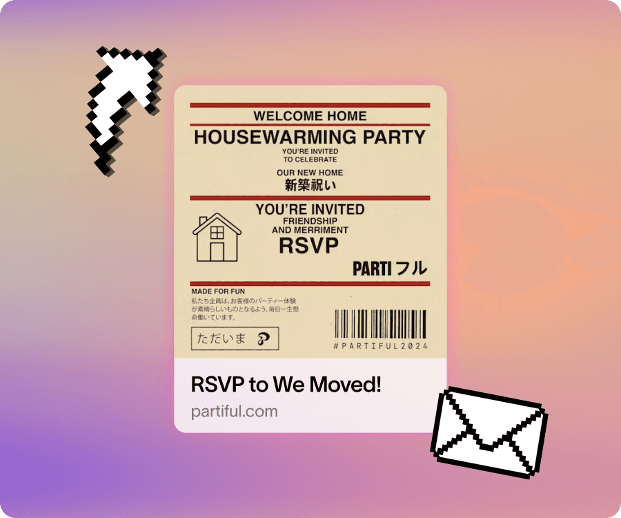 Simple party RSVP link that can be shared with friends 