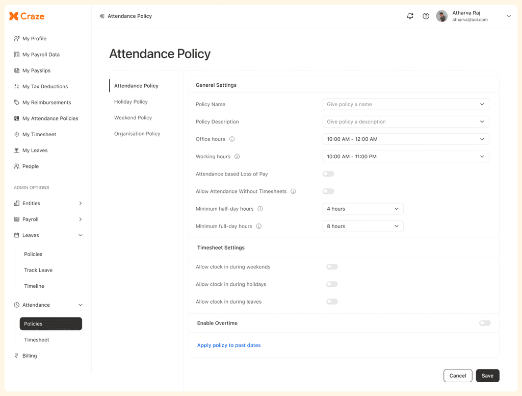 craze attendance software