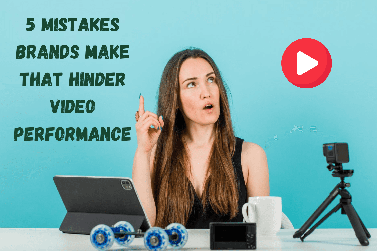 An infographic illustrating five common mistakes brands make that negatively impact video performance.