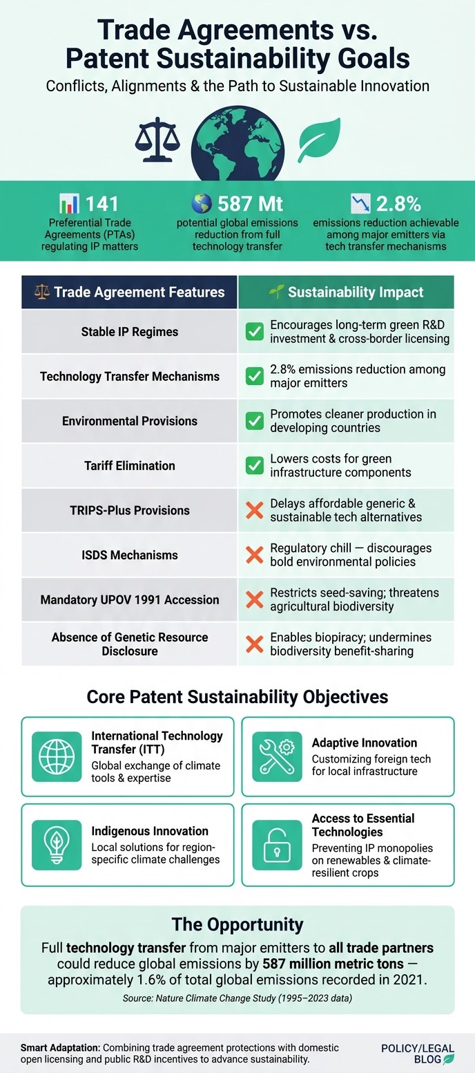 Trade Agreements vs. Patent Sustainability Goals: Key Conflicts & Opportunities