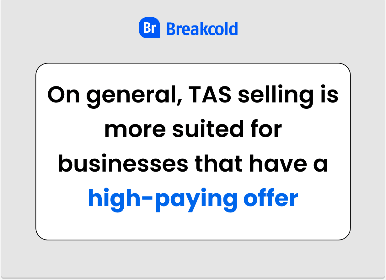 Startup Sales Strategy Target Account Selling Tas Selling | Breakcold