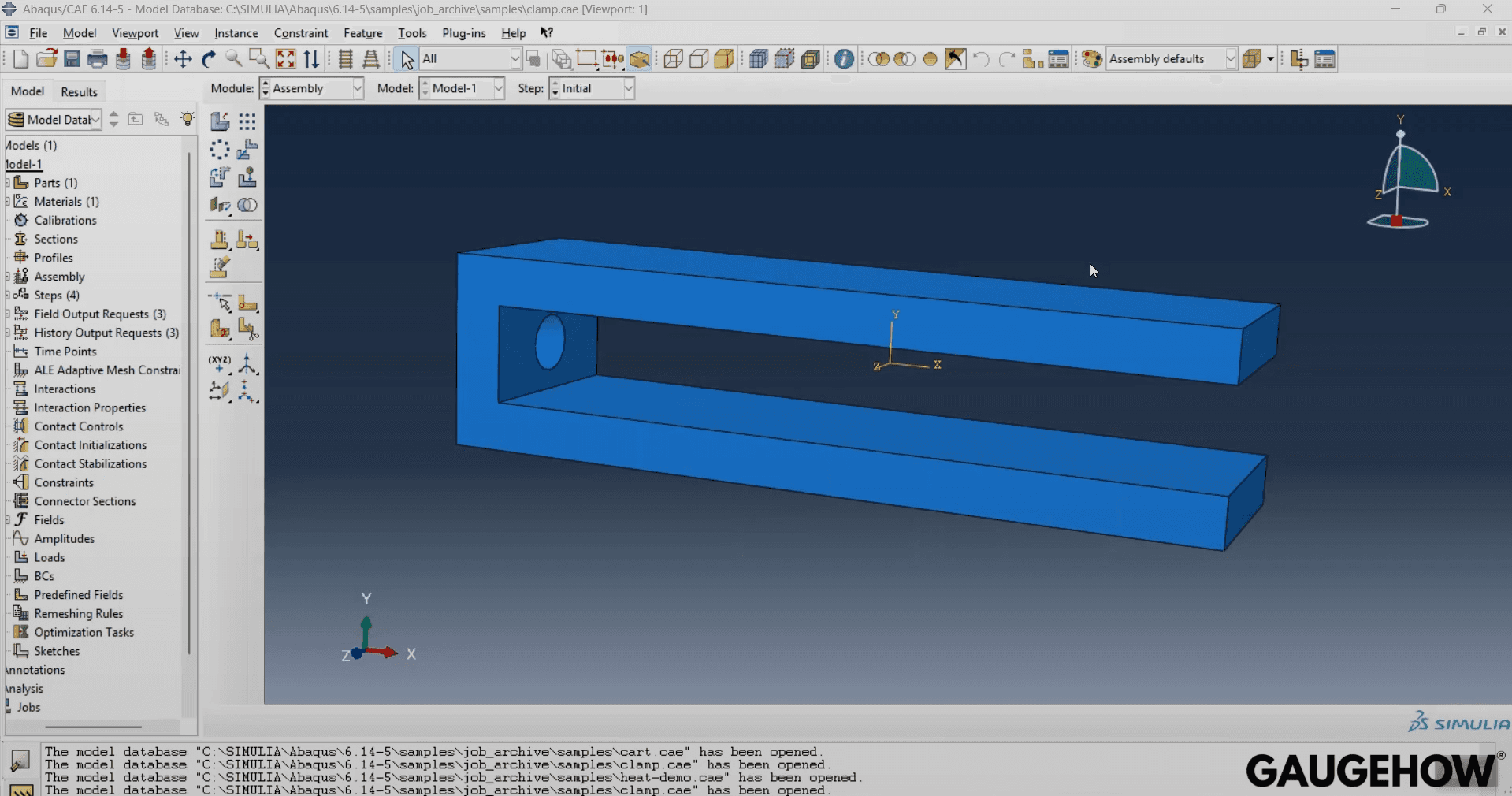 Abaqus/CAE assembly interface
