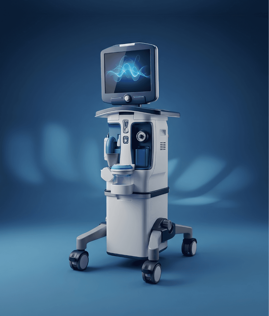 Dialysis equipment in a clinical setting