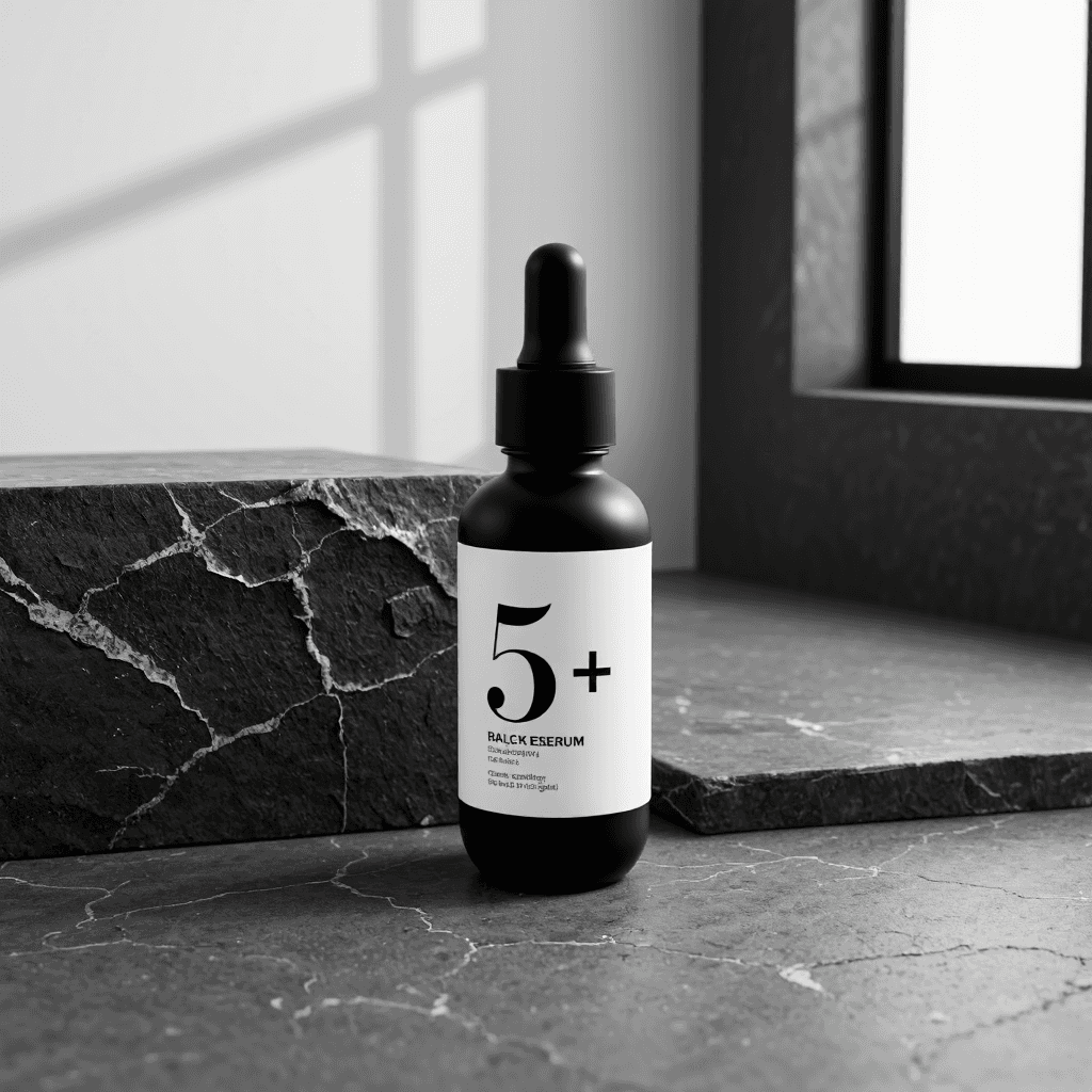 product photography of a bottle of serum