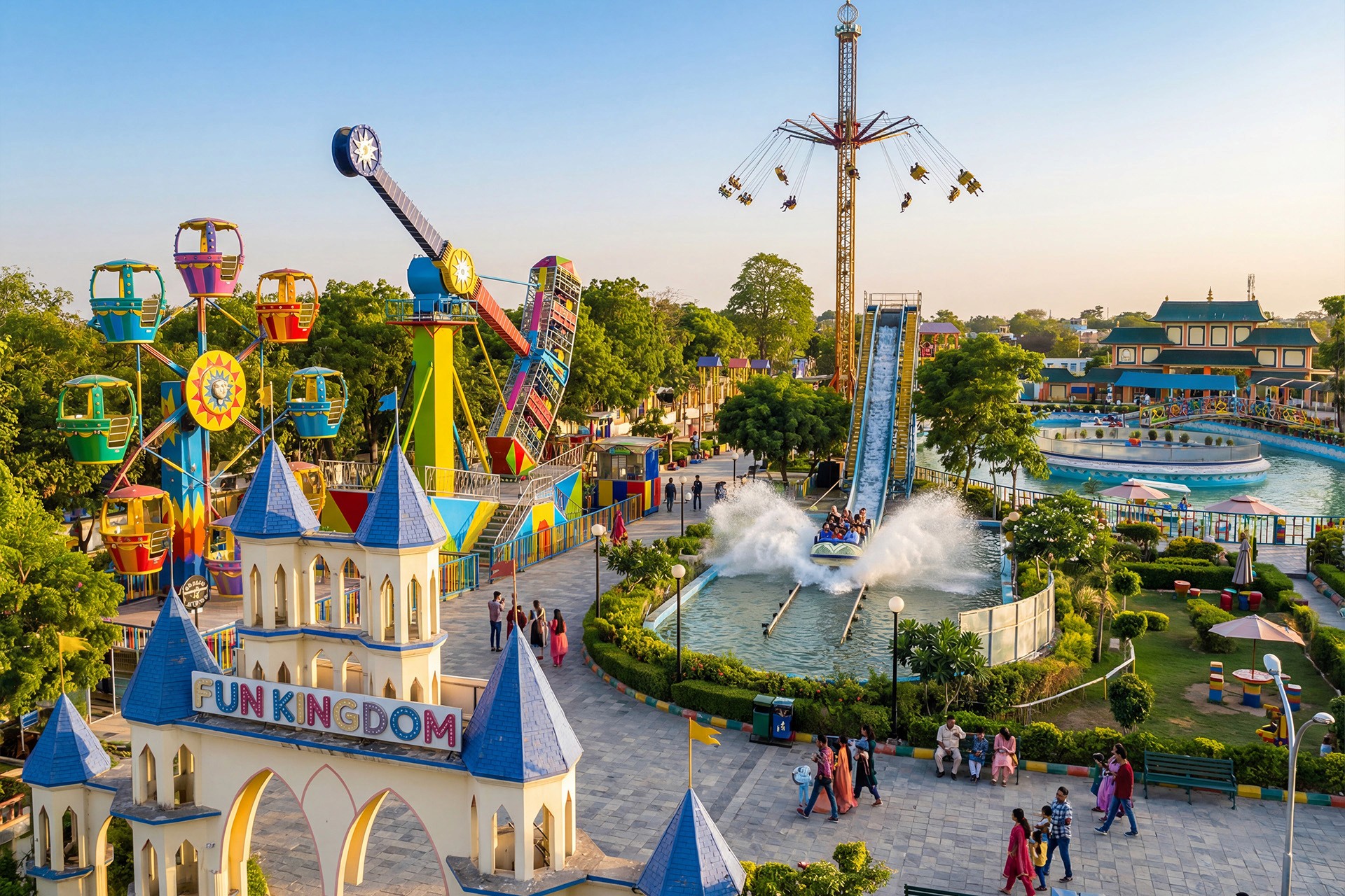 Cozy orange lounge chair by window and lamp.
