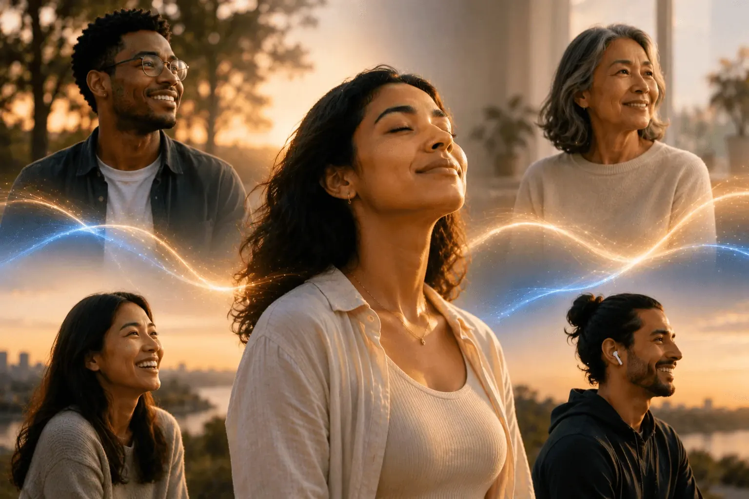 People experiencing renewed calm and focus through TMS therapy