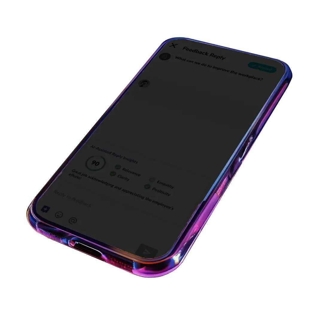 A sleek, dark smartphone with a glossy finish displayed on a neutral background.