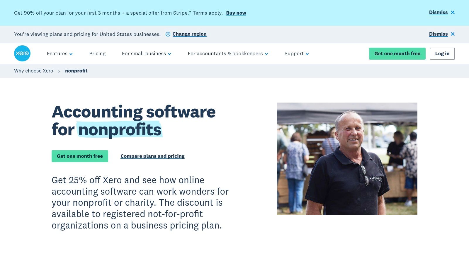 Xero (Nonprofit page and discount)