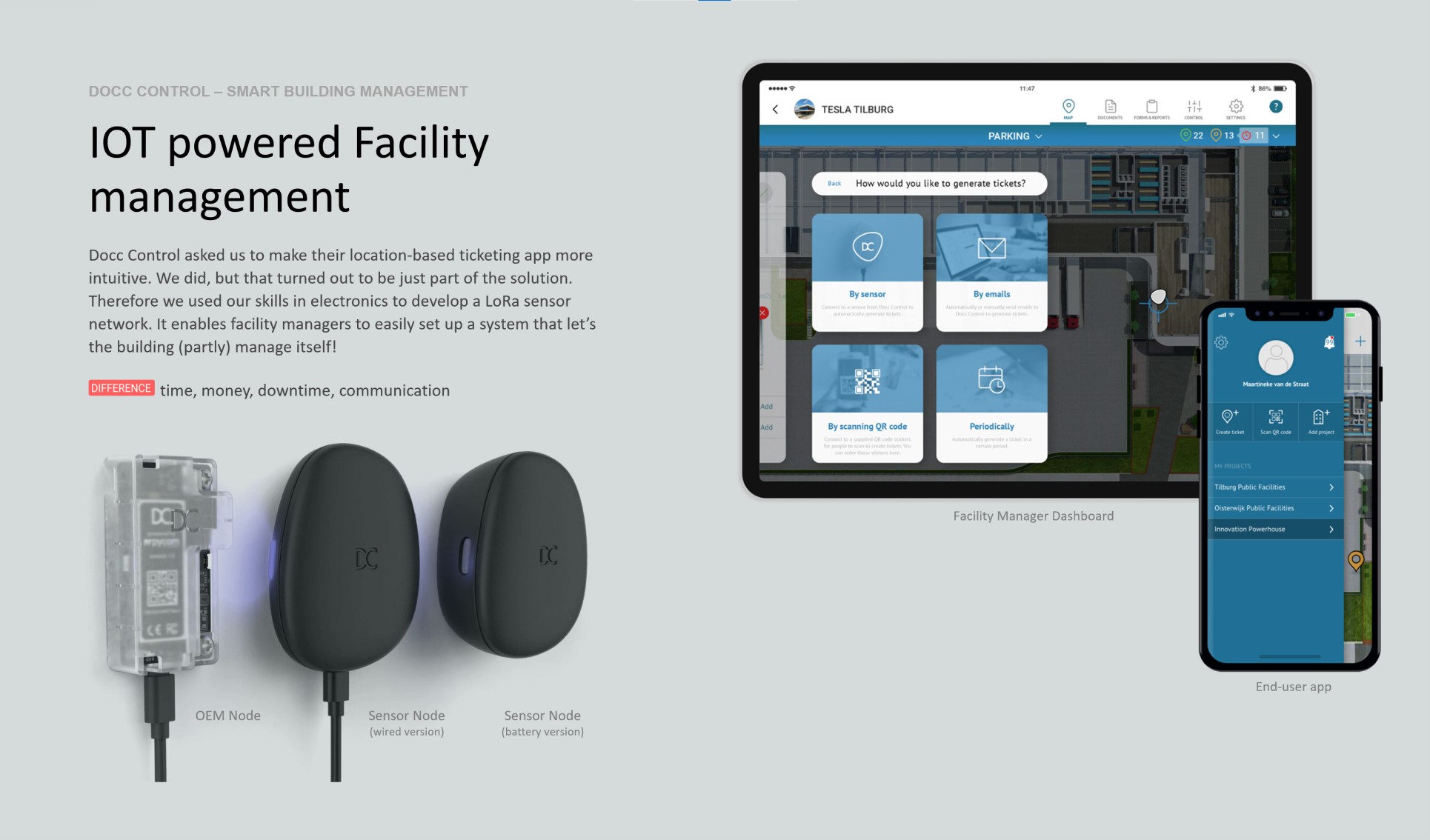 Image describing Design project for IOT Facility Management for Dokvast