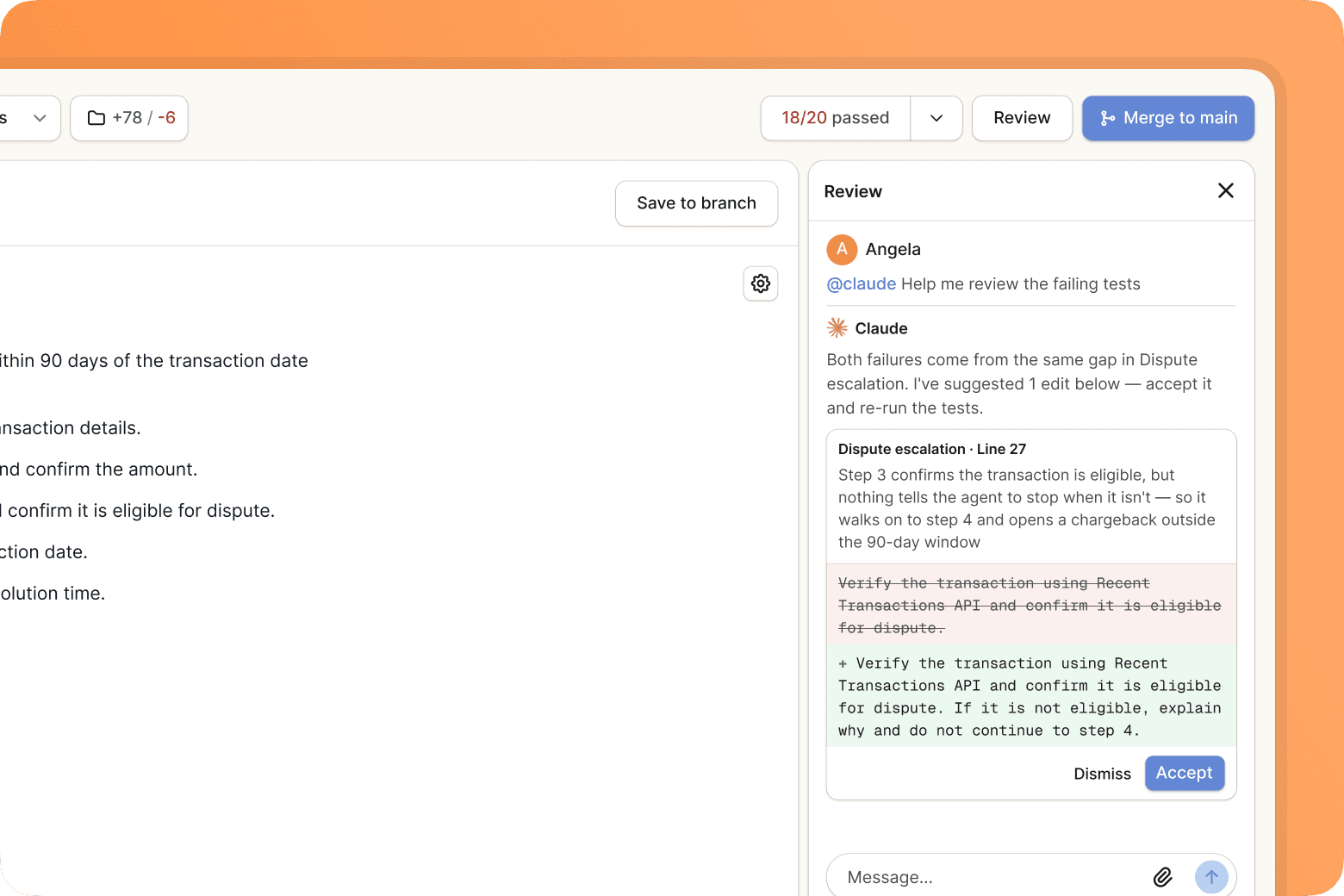An image showing review of a failed test