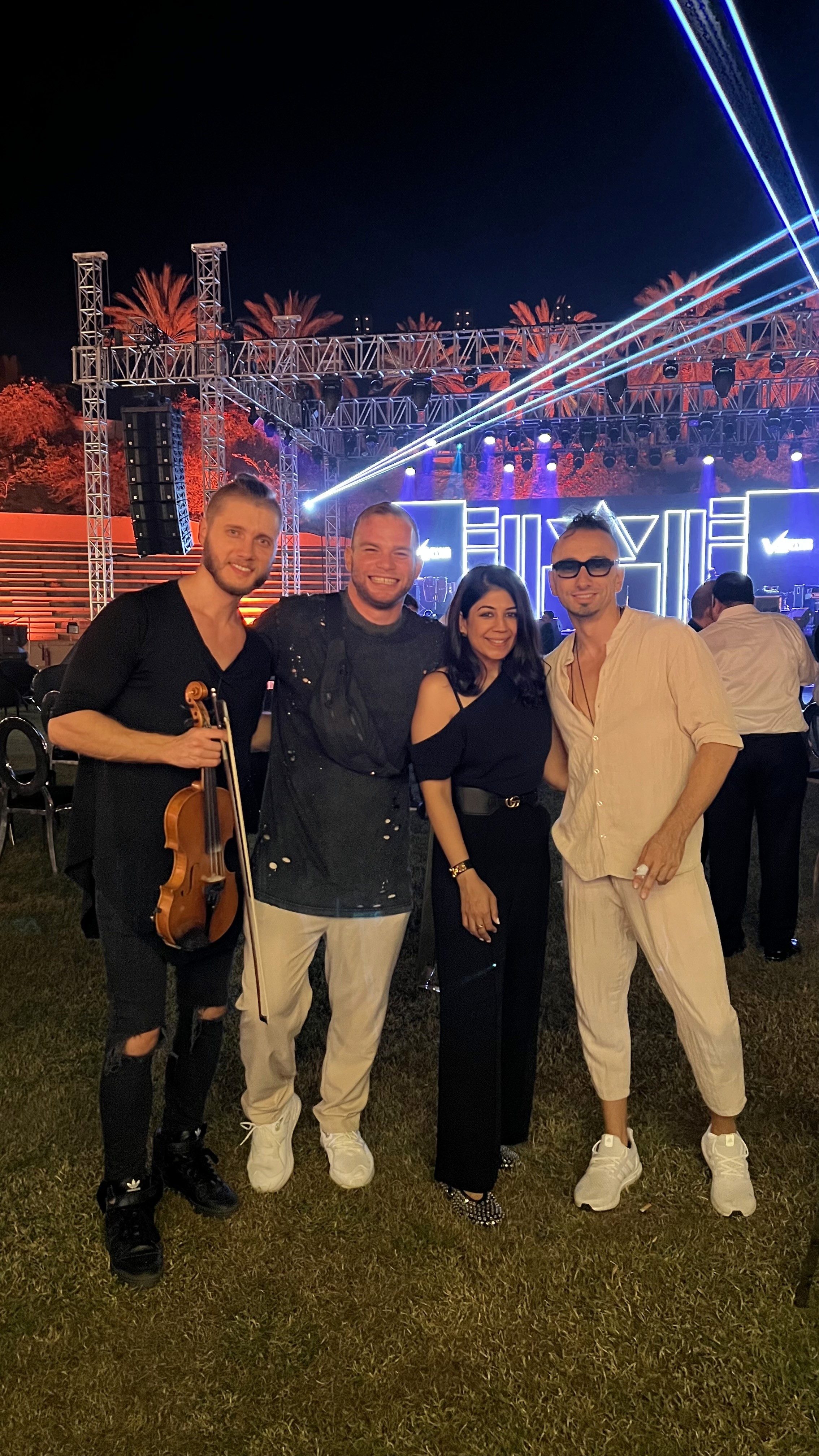 Live band and violin performance for Varun Beverages corporate retreat in Oman