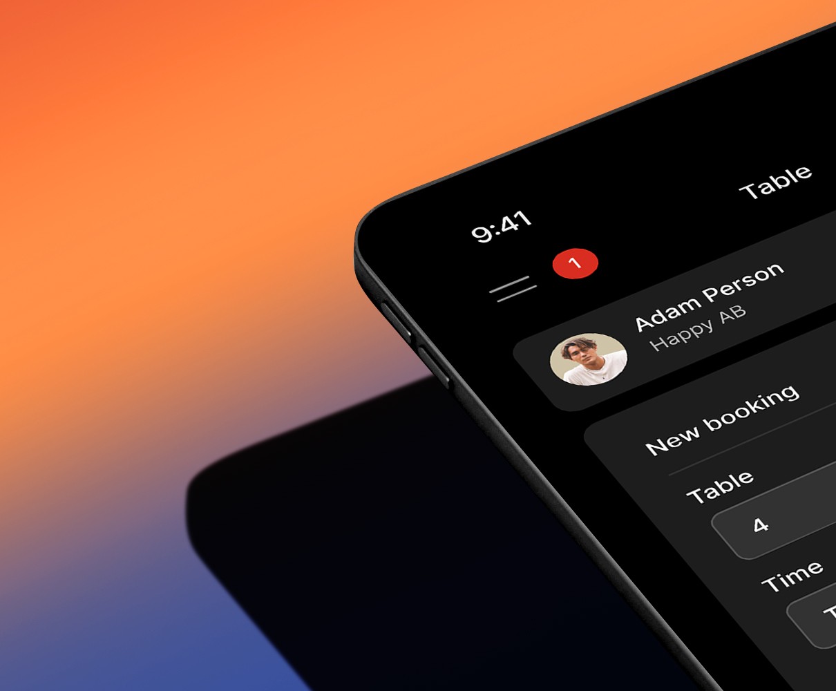 Mobiltelefon med ett bokningshanteringssystem