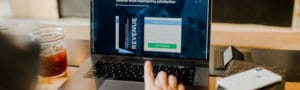 turned-on MacBook