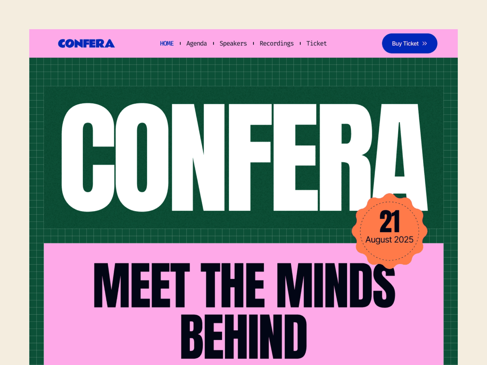 Confera - Event & Conference, Event Template