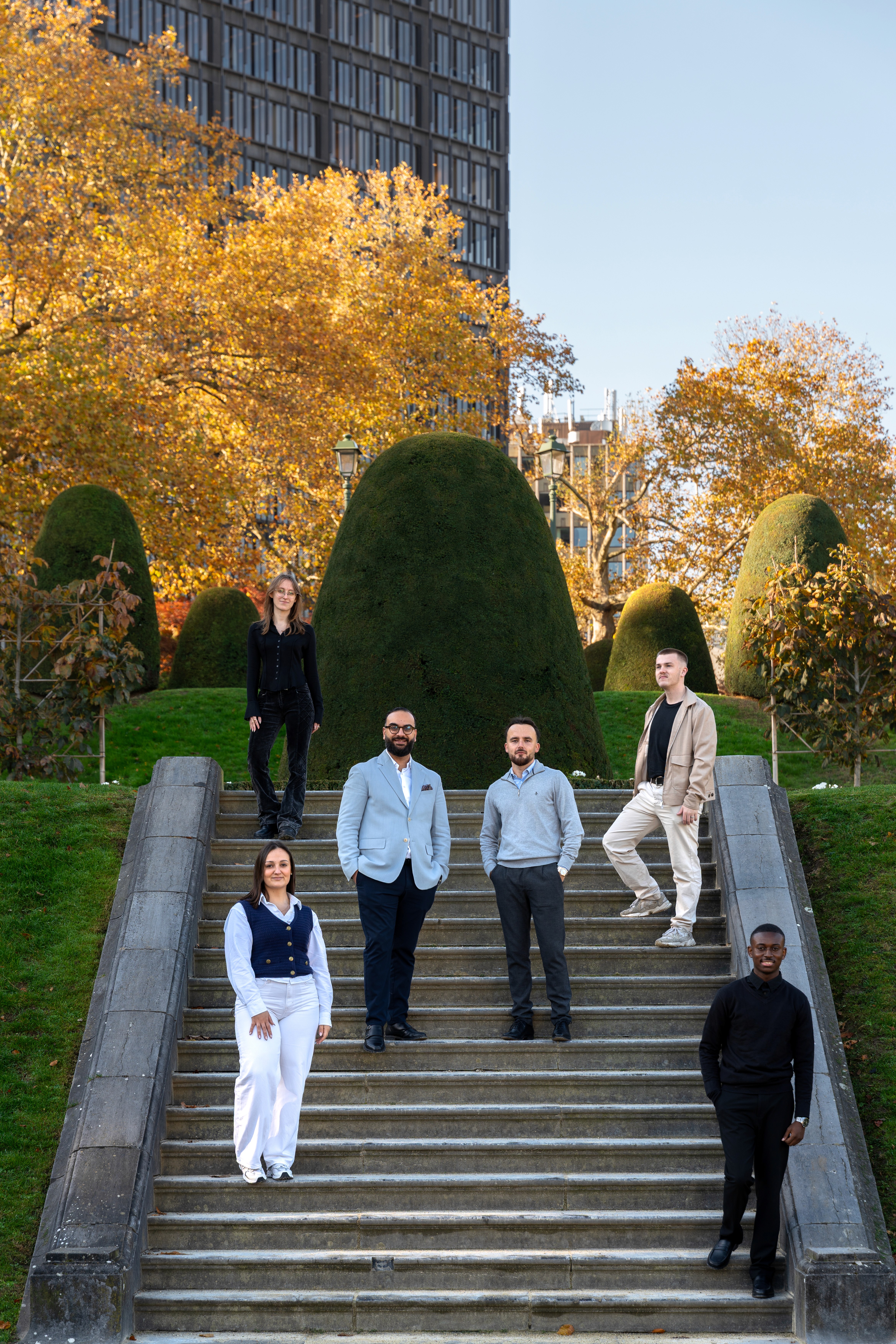 Portrait of the all team of globel