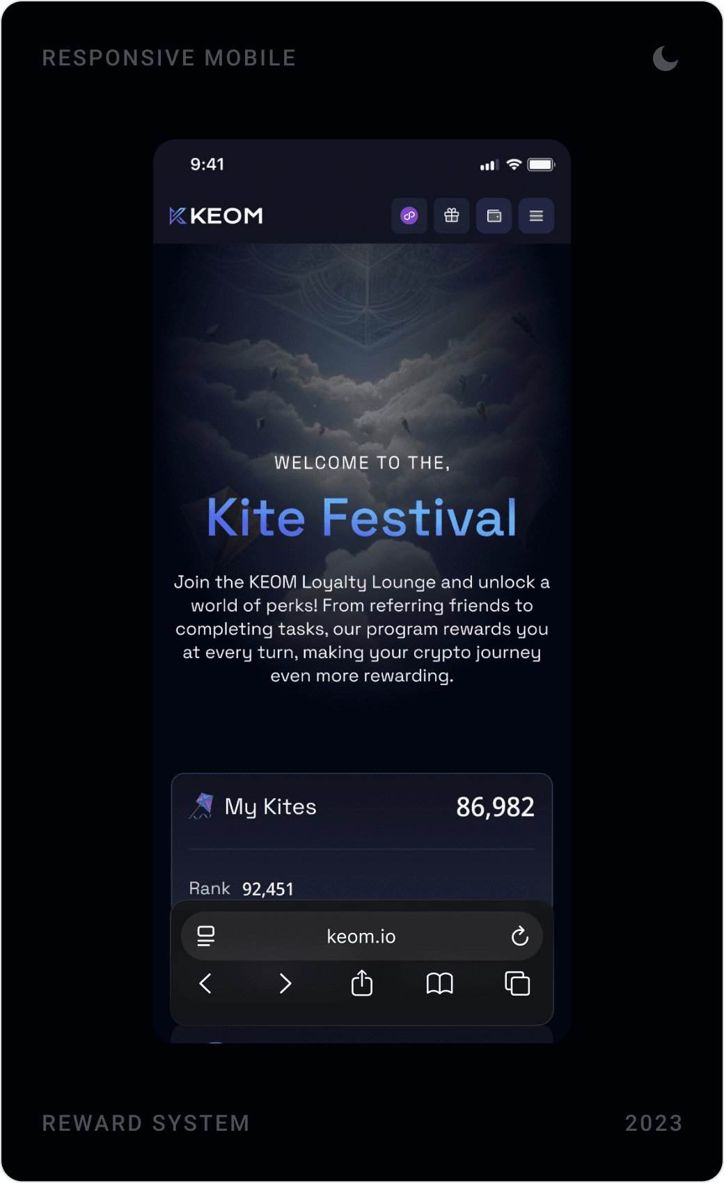 Modern Web3 Gamified Rewards Mobile Design