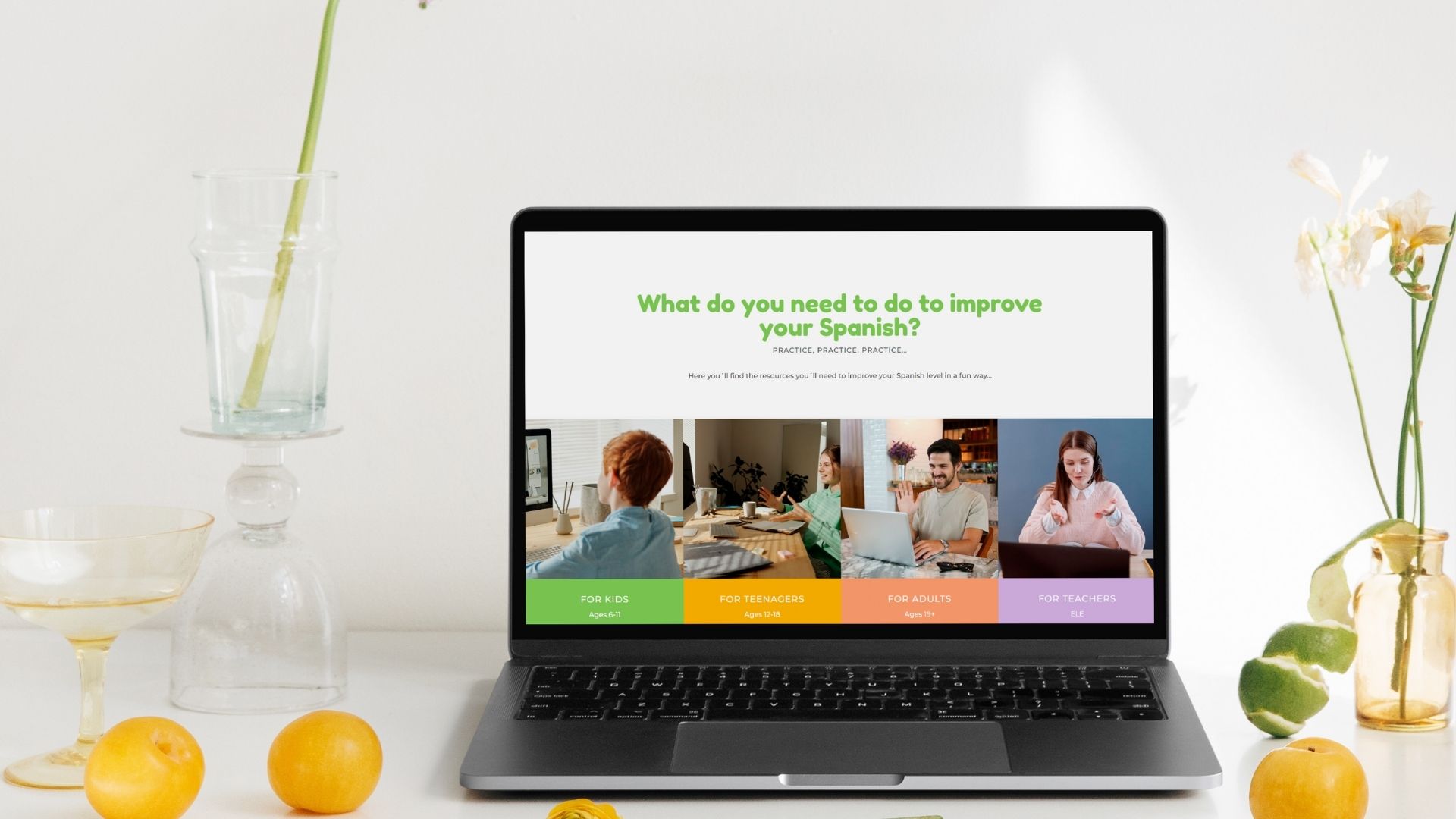 Homepage design for La Pera Ele, created in Framer