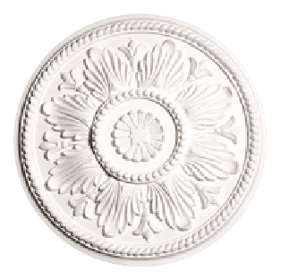 Decorative ceiling medallion for chandelier – primed and ready to paint