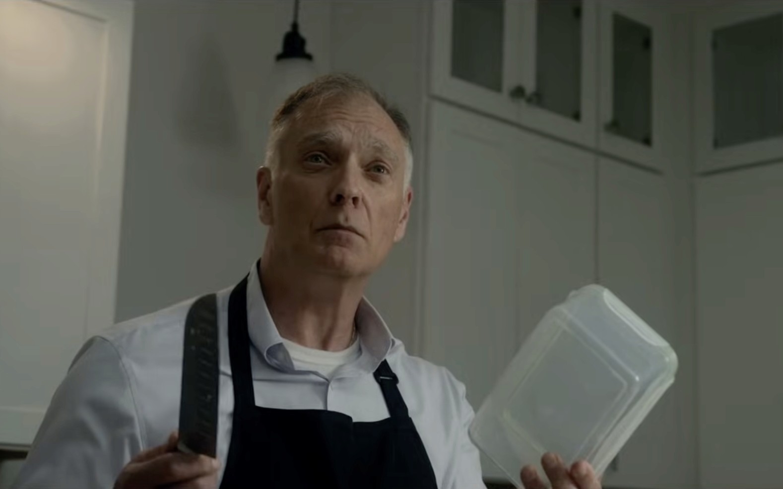 Still from 'Tupperware Murder' short film, of the main actor