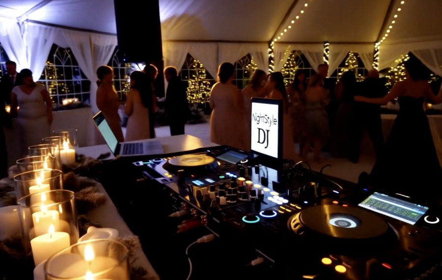 Late-night wedding party energy at a Muskoka reception with NightStyle DJ