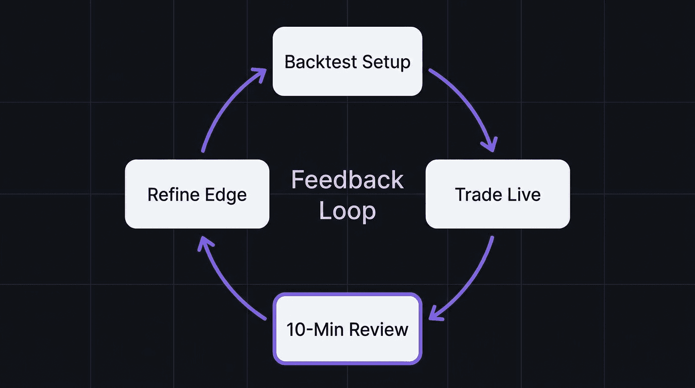 Post-trade review feedback loop diagram