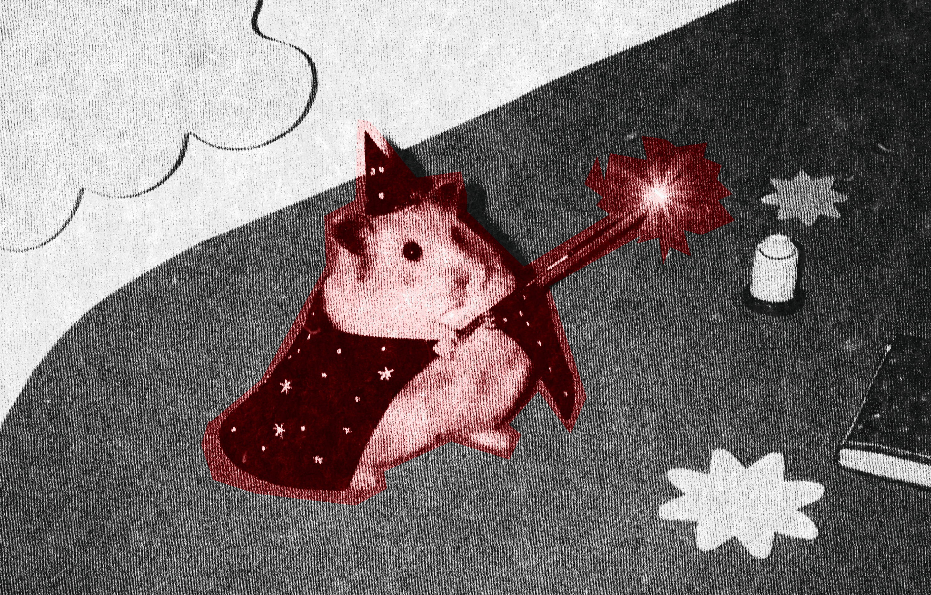Magic Hamster with a Wand