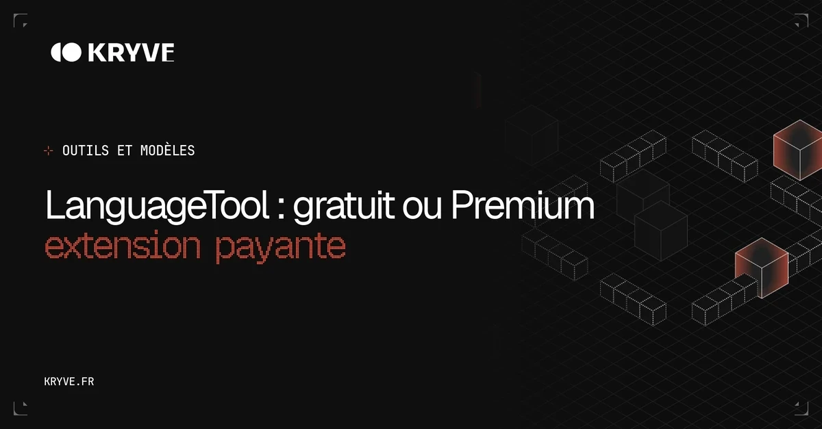 LanguageTool : couverture Kryve, catégorie Outils et modèles