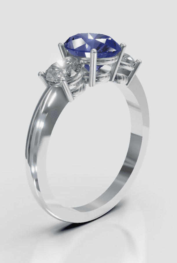 Sloan Style - 3 Stone (alternating) - $3,200 (with side diamonds)