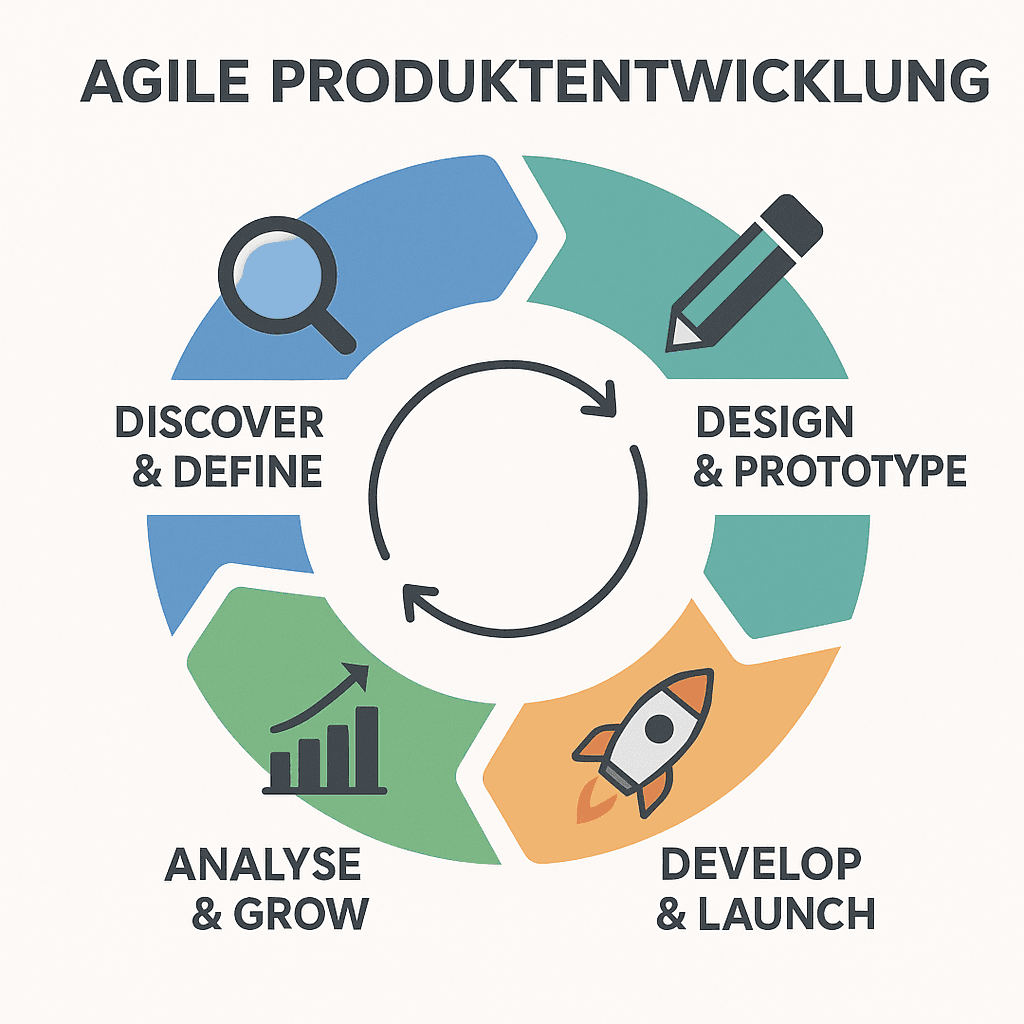 Grafik über agile Produktentwicklung.