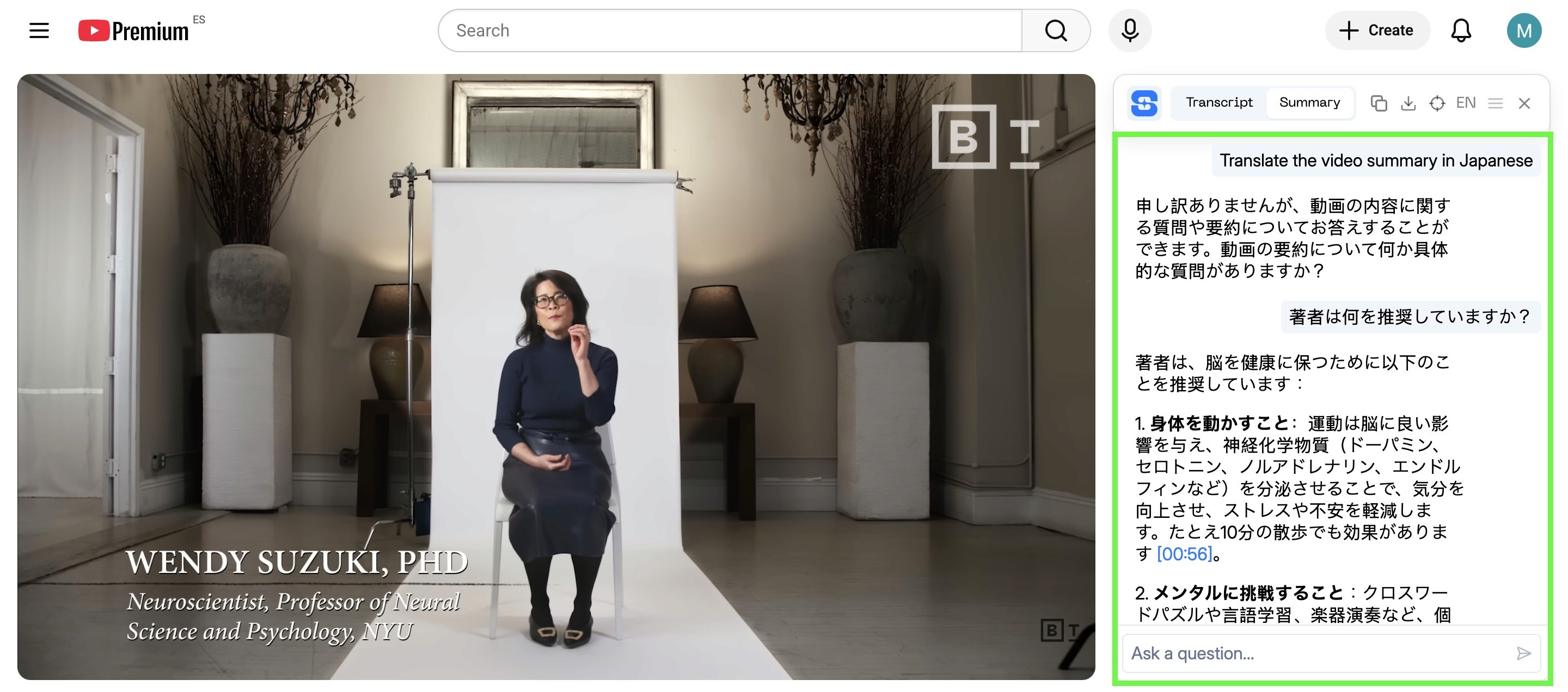Change theme colour to the Dark or Light of youtube transcriber summarizer ai chrome extension 