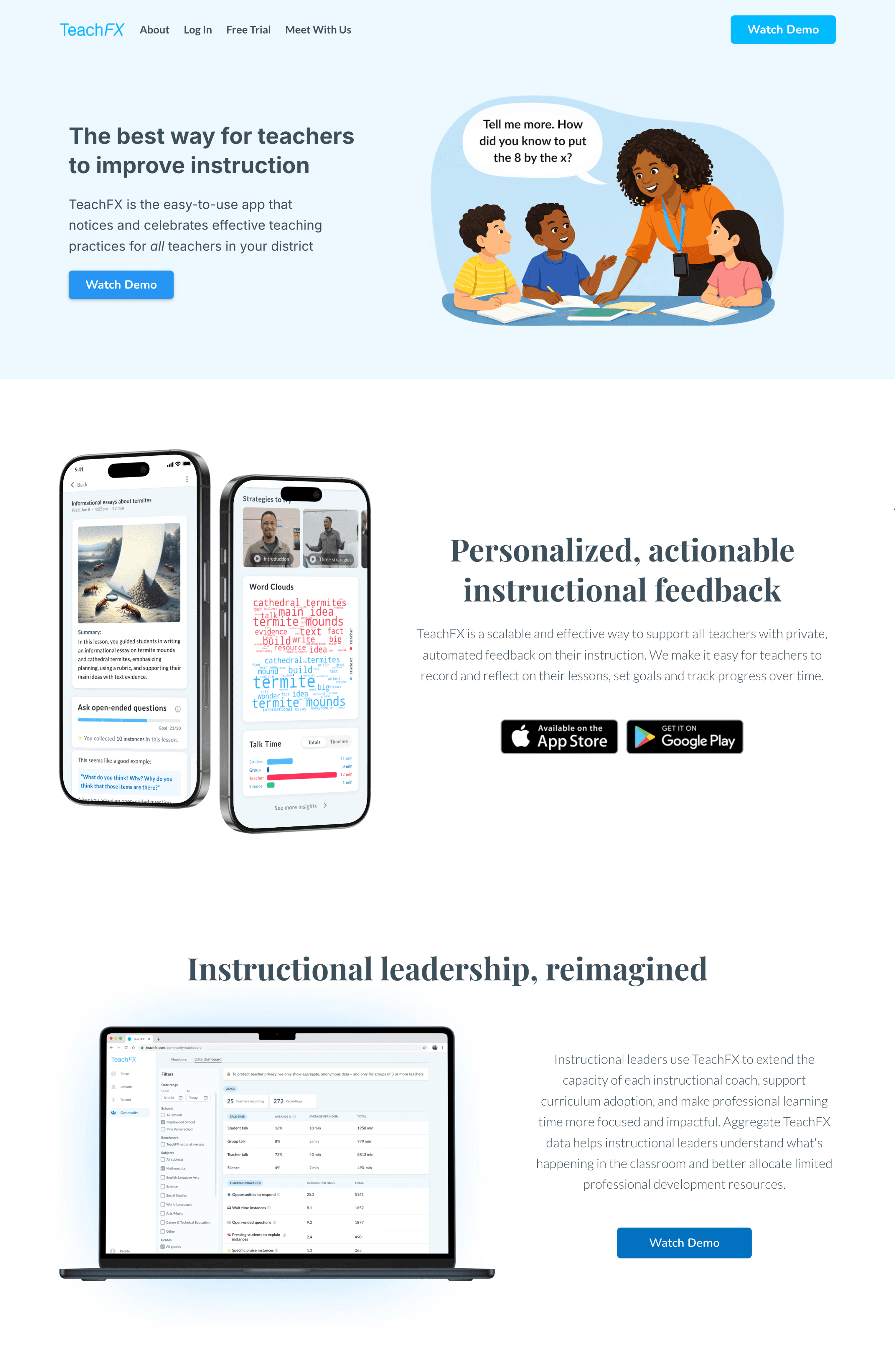 TeachFX homepage