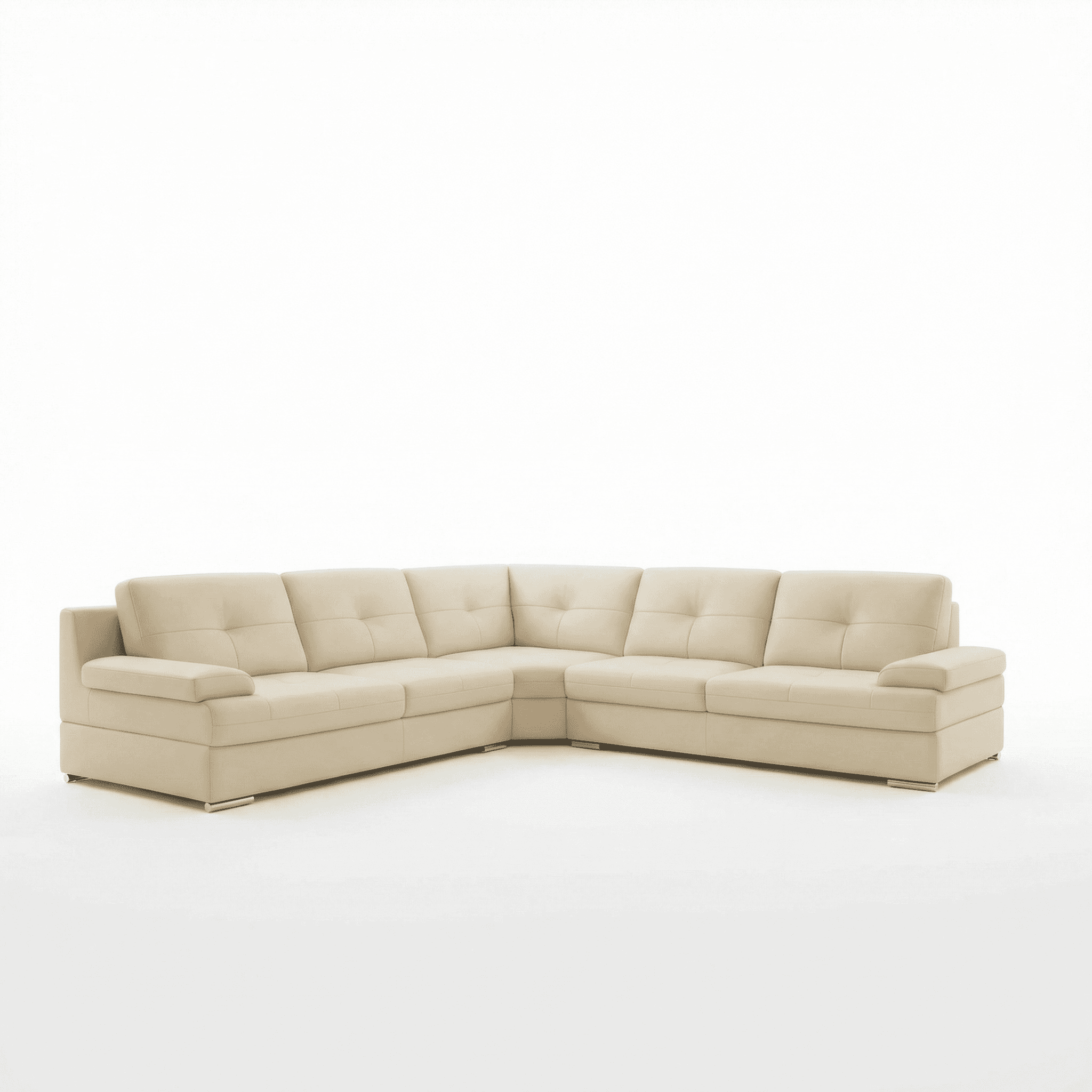 Aesthetic modular sofa arranged in a bright, refined contemporary living space