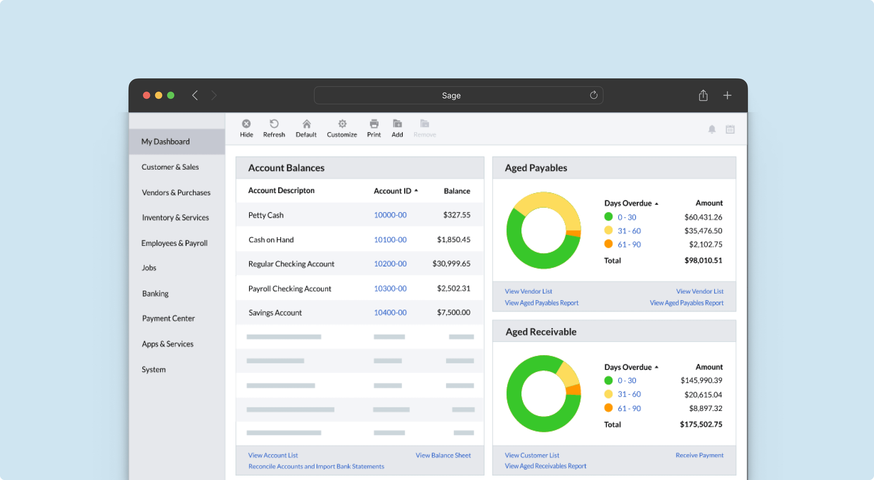 Sage intacct financial management app