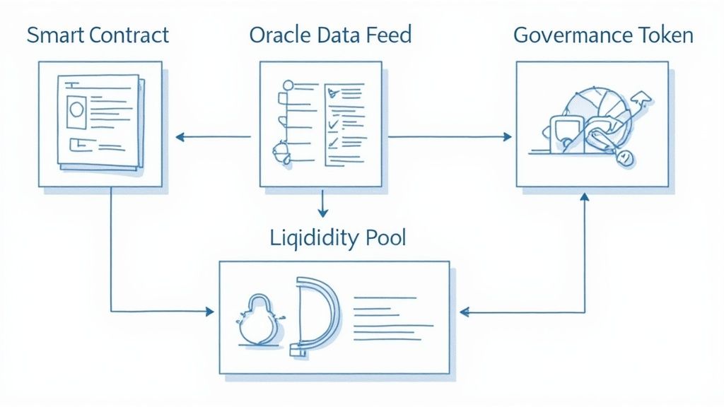 Demystifying the core components of DeFi, from smart contracts to governance tokens