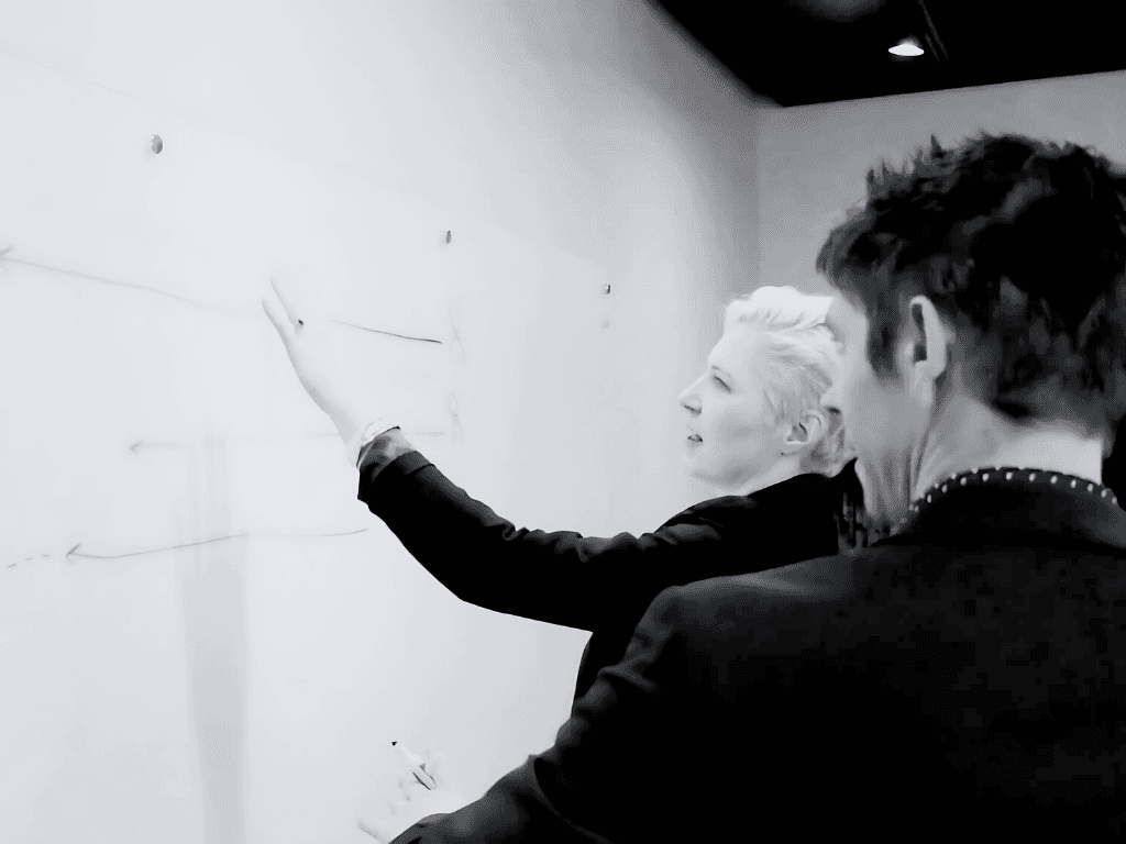 happy woman working on laptop and smiling