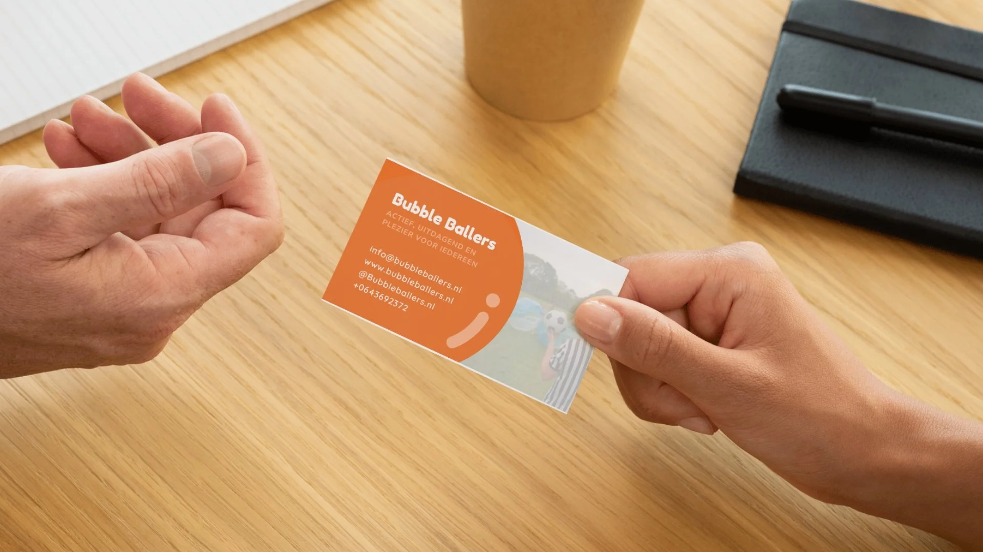 Bubble Ballers Visite Kaartje