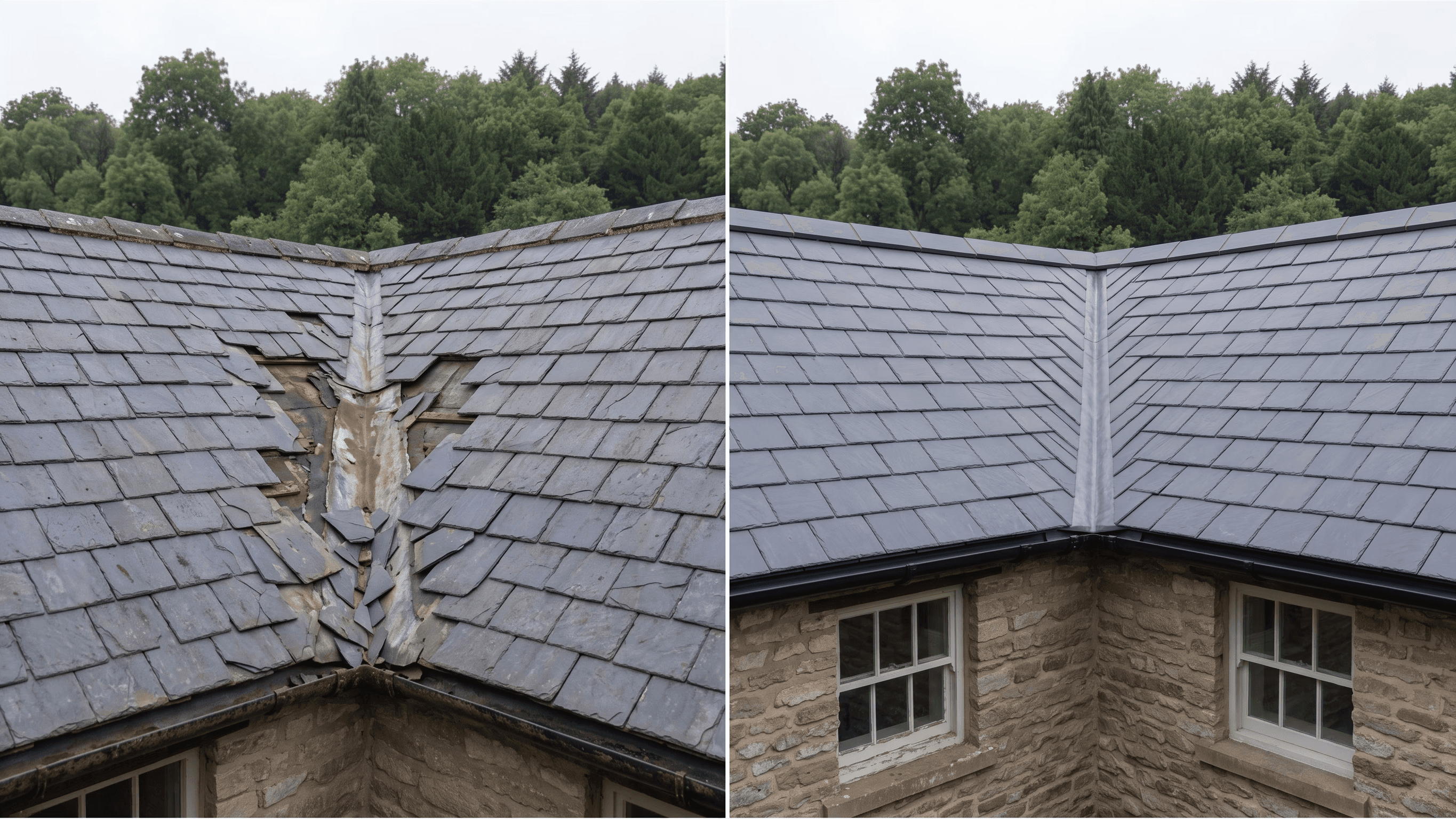 Completed roof repair in Swale, Kent