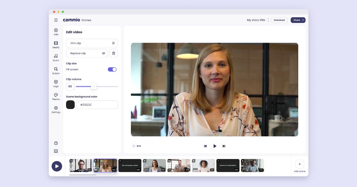 Cammio Stories Video Editor