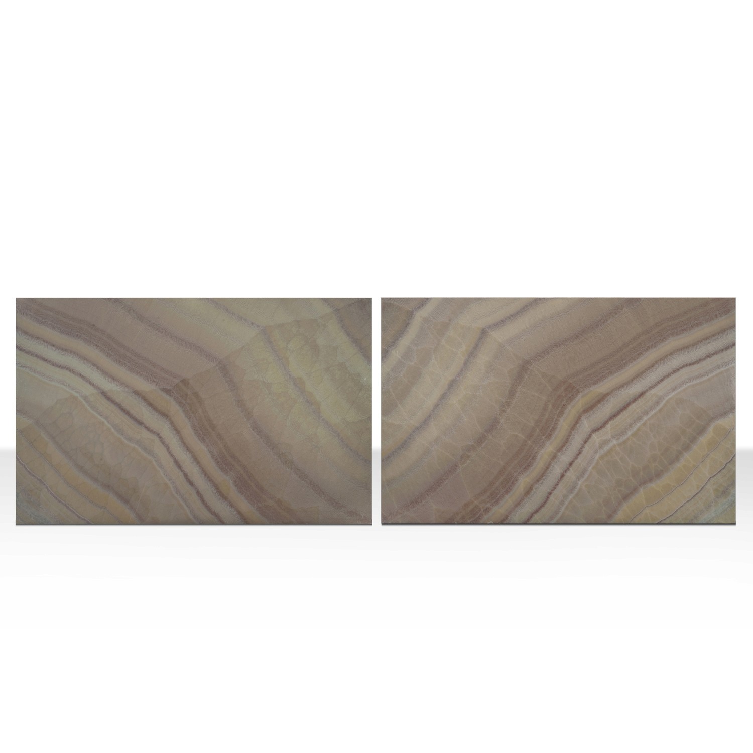 Wavy Honey Onyx slab with veining